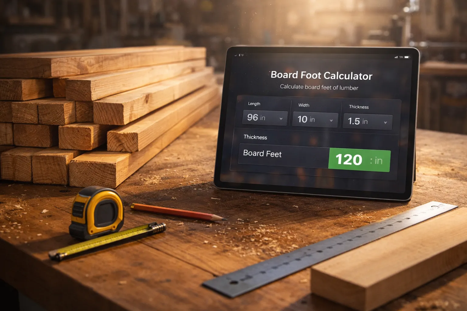 Board Foot Calculator - Calculate Lumber Volume and Cost