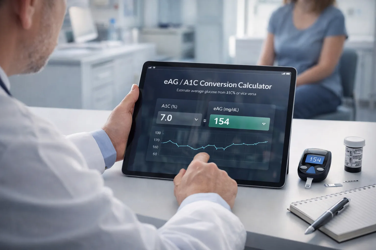 A1C Calculator (eAG ↔ HbA1c Converter) + Chart, Formula & Medical Guide | CalcZenith