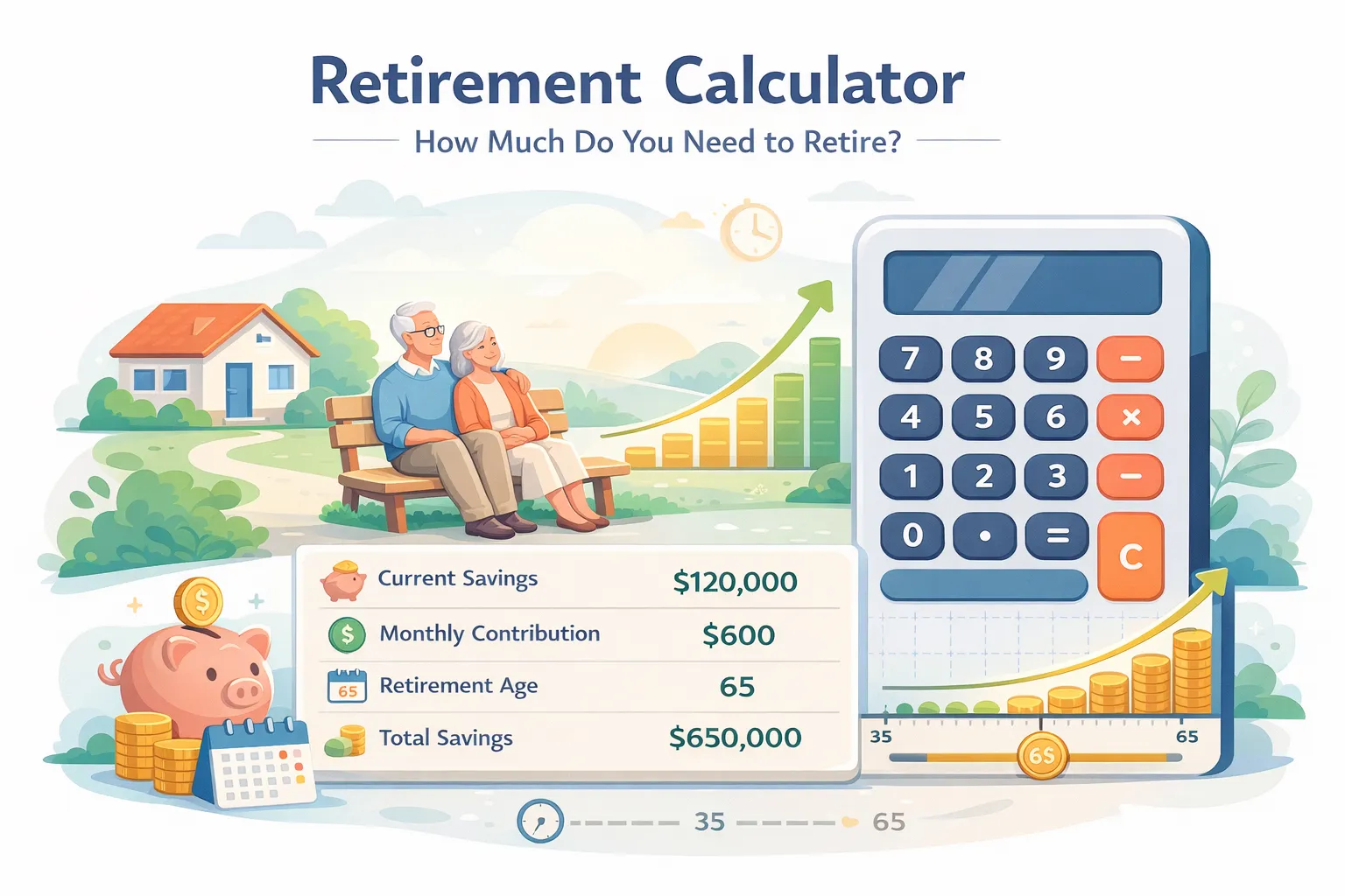 Retirement Calculator - Plan Your Retirement Savings | CalcZenith