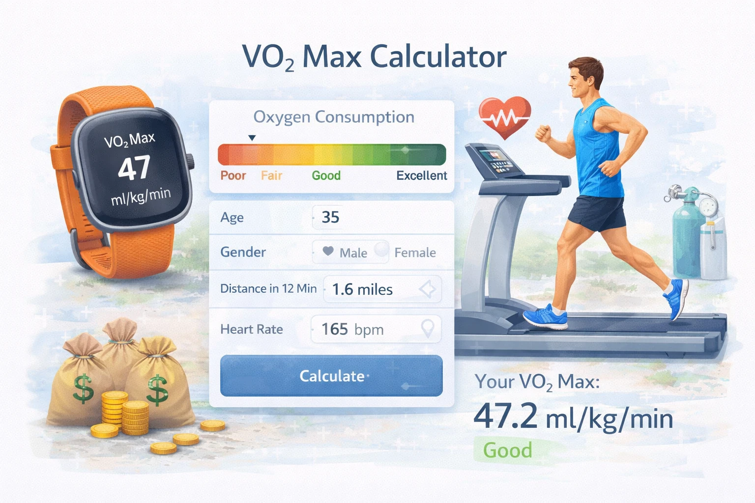 VO2 Max Calculator - Estimate Your Cardiovascular Fitness Level